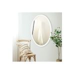 KASES HOME Suel House 45cm Beyaz Dekoratif Yuvarlak Antre Hol Koridor Salon Mutfak Banyo Wc Ofis Aynası 45 Cm