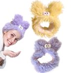 KASESSS 2 adet saç bandı, kozmetik, polar saç bandı, cilt bakımı, elastik makyaj saç bandı, sevimli kulaklı makyaj, saç bandı, kadınlar ve kız çocukları için kozmetik, yüz, duş, güzellik