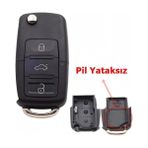 Kasey Volkswagen Seat Skoda Tipli Akıllı Kumanda Kabı Anahtar Kabı Oto Anahtarlık Pil Yataksız