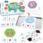 Kasfalci CVC Kelime Oyunları,Manyetik Harfler ve Flash Kartlar,Phonics Oyunları,Alfabe Öğrenme Oyuncakları,Çocuklar için Buzdolabı Buzdolabı ABC Mıknatıslar,Toddlers için Konuşma Terapisi