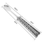 Kaşık Metal Katlanır Kaşık Çatal Balisong Eğitim Kaşığı Çatal Kelebek Bıçak Uygulama Eğitmeni Açık Kamp Sofra Mutfak Aracı (Yurt Dışından)