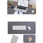 KAŞIKBEY Keçe Çalışma Masası Düzenleme Ve Oyuncu Mouse Pedi Ofis Masa Üstü Düzenleyici Mat 40x80 Cm