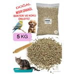 KAŞIKBEY Mısır Granülü Kedi Köpek Kuş Evcil Hayvan Yuva Ve Taban Malzemesi Bakteri ve Koku önleyici 5 Kg.
