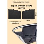 KAŞIKBEY Side Glass 2 Adet Oto Yan Cam Güneşlik Perde Tüm Araçlara Uygun Montaj Gerektirmez Güneş Önleyici Anne Bebek Emzirme Perdesi Araba Güneşlik