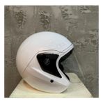 Kask Beyaz Yarım Motosiklet & Bisiklet Kaskı Çenesiz Kask - Standart