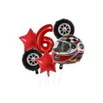 Kask Folyolu Yaş Rakam Balon Set, 6 346673463466