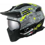 Kask Fullface Tokyo X2 Trooper Sway Gri-Neon Yeşil M - Gri - Neon Yeşil