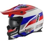 Kask Fullface X1 Seul Track Sway Beyaz-Mavi-Kırmızı Xl - Beyaz - Kırmızı - Siyah