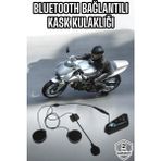 Kask Kulaklığı Motosiklet Intercom Interkom Dinleme Konuşma Özellikli Su Geçirmez