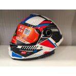 Kask mt Thunder 4 Sv Luminence A7 Mat Beyaz/mavi - XL - Mat Mavi - Beyaz