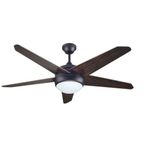 Kaşkar Taflan Uzaktan Kumandalı 52'' Kahverengi 5 Kanatlı Lambalı Avizeli Tavan Vantilatörü