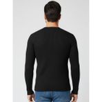 Kaşkorse Uzun Kollu Basic T-Shirt Body - Silver - Siyah - XL