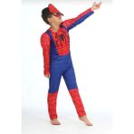 Kaslı Doğum Günü Çocuk Kostümü - Süper Kahraman Kostümü, Halloween ve Parti Kostümü - 6 - 8 Yaş - Kırmızı - Mavi