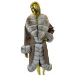 Kaşmir Full Fox Kadın Kaban (siyah, XL)