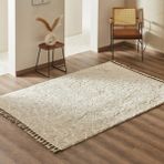 Kaşmir Halı 7/24 Moroccan Laila 120X180 cm Salon Mutfak Halısı Yolluk Kilim - 120 x 180 cm - Krem