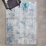 Kaşmir Halı Sare Abstract Blue Yıkanabilir Kaymaz Taban 120x180 cm Halı