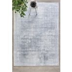 Kaşmir Halı Sare Bordure Grey Yıkanabilir Kaymaz Taban 80x300 cm Halı