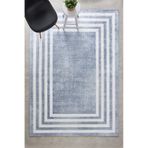 Kaşmir Halı Sare By Frame Gray Yıkanabilir Kaymaz Taban 100x300 cm Halı