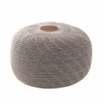 Kaşmir Home 7/24 Dekoratif Puf Gri 50x50x35 cm Örgü
