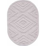 Kaşmir Home Alva Ekru Oval 60x90 cm Banyo Paspası