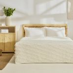 Kaşmir Home Ella Çift Kişilik Yatak Örtüsü Offwhite - Beyaz - 230 x 240 cm