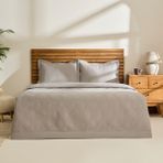 Kaşmir Home Elza Çift Kişilik Yatak Örtüsü Takımı Gri - 230 x 240 cm
