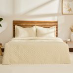 Kaşmir Home Essence Çift Kişilik Yatak Örtüsü Takımı Ekru
