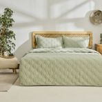 Kaşmir Home Lilly Çiçekli Tek Kişilik Yatak Örtüsü Takımı Çağla - Çağla Yeşili - 180 x 225 cm
