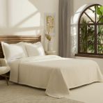 Kaşmir Home Serenty Çift Kişilik Yatak Örtüsü Takımı Offwhite - Beyaz - 240 x 250 cm