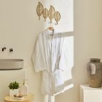 Kaşmir Home Zoe Muslin Bornoz Offwhite L-Xl - L - XL - Beyaz