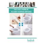 Kaspak disposable products Tek Kullanımlık Naylon Klozet Kapak Örtüsü 40 x 50 cm (10 Adet)