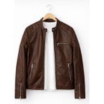 Kastrioti Essential Hakim Yaka Deri Mont - 2XL - Kahverengi_C2Z
