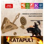 Katapult – Orta Çağ Mühendisliğiyle Eğitici Ahşap Stem Oyuncağı | Fırlatma Mekanizması Deney Seti
