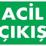 Katar Market Acil Çıkış Uyarı Levhası