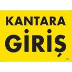Katar Market Kantara Giriş Uyarı Levhası
