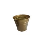 Katar Market Minik Altın 17x16x12 Metal Kova Çiçek Saksısı