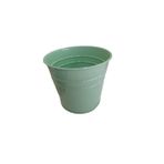 Katar Market Minik Yeşil 17x16x12 Metal Kova Çiçek Saksısı