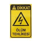 Katar Market Ölüm Tehikesi Uyarı Levhası