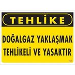 KATAR Uyarı Levhası Doğalgaz Yaklaşmak Tehlikeli Ve Yasaktır 753