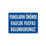 KATAR Uyarı Levhası Panoların Önünde Kauçuk Paspas Bulundurunu