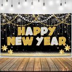 KatchOn XtraLarge, Happy New Year Afişi - 182 x 102 cm | Parlak Mutlu Yıllar Süslemeleri 2023 | Yeni Yıl Afişi 2023, NYE Süslemeleri 2023 | Mutlu Yıllar Arka Planı, Mutlu Yıllar Parti Malzemeleri 2023