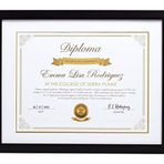 Kate & Milo Diploma Çerçevesi, Klasik Belge ve Sertifika Ekran Çerçevesi, Beyaz Mat Siyah, Mezun Hediye Fikirleri, Duvar veya Masa Üstü Çerçeve