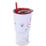 kate spade new york 20oz Yalıtımlı Bardak, Soğuk ve Sıcak İçecekler İçin Yeniden Kullanılabilir Pipet, Paslanmaz Çelik Seyahat Kupası Kaydırmalı Üst Kapaklı (Park Pikniği)