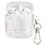 Kate Spade New York AirPods Anahtarlık Halkalı Koruyucu Kılıf - Gülhatmi Kremi, AirPods 2. / 1. Nesil ile Uyumlu