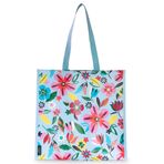 kate spade new york Yeniden Kullanılabilir Alışveriş Çantası, Omuz Askılı Bakkal Çantası, Büyük Katlanabilir Tote, Safari Çiçekli, Safari Çiçek