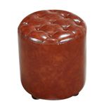 Katı Ahşap Kare Deri Döşemeli Küp Puf Tabure Oturma Odası Sehpa Küçük Tezgah 14x14x16 inç