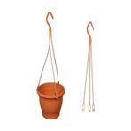 Katı Plastik Makrome Askılı Saksı 15 Adet Beyaz 16 Cm