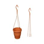 Katı Plastik Makrome Askılı Saksı 20 Adet Beyaz 16 Cm