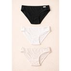 Katia & Bony 3'lü Basic Slip Külot Siyah/Beyaz/Nude, 2XL, 22503W3011, Siyah/Beyaz/NUDE, kadın