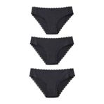 Katia & Bony 3'lü Dantelli Basic Slip Külot Siyah, xl, 22503W3010, SİYAH, kadın